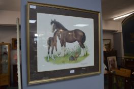 Signed Shire Horse Print by Patrick Oxenham