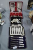 Three Sets of EPNS Cutlery plus Miniature Child's