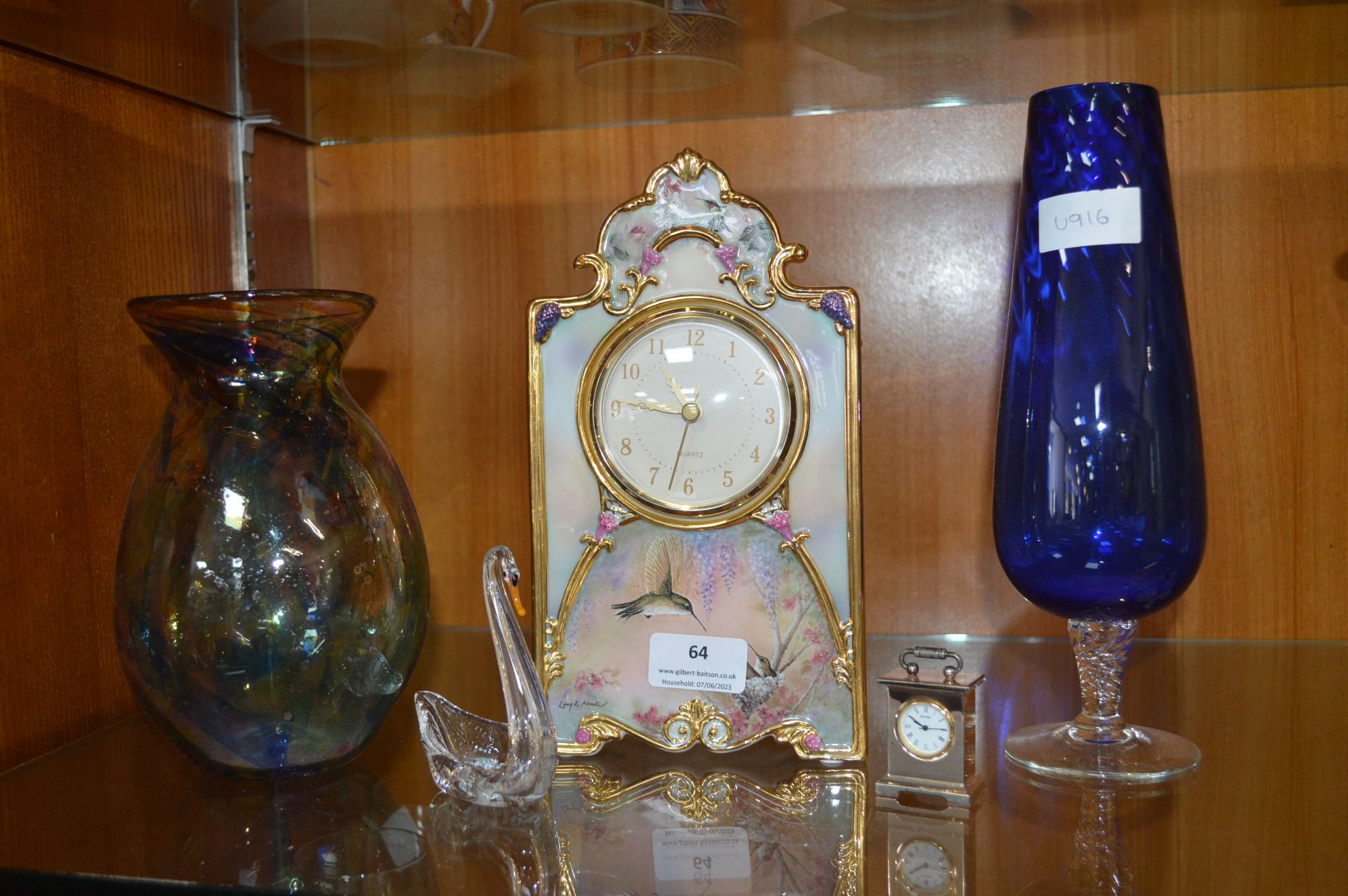 Decorative Pottery Clock plus Vases etc.