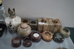 Marble Candle Holders etc.