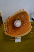 Rawlings American Leather Baseball Glove and Ball