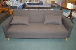 Grey Drop Back Sofa Bed with Storage (returns/salv