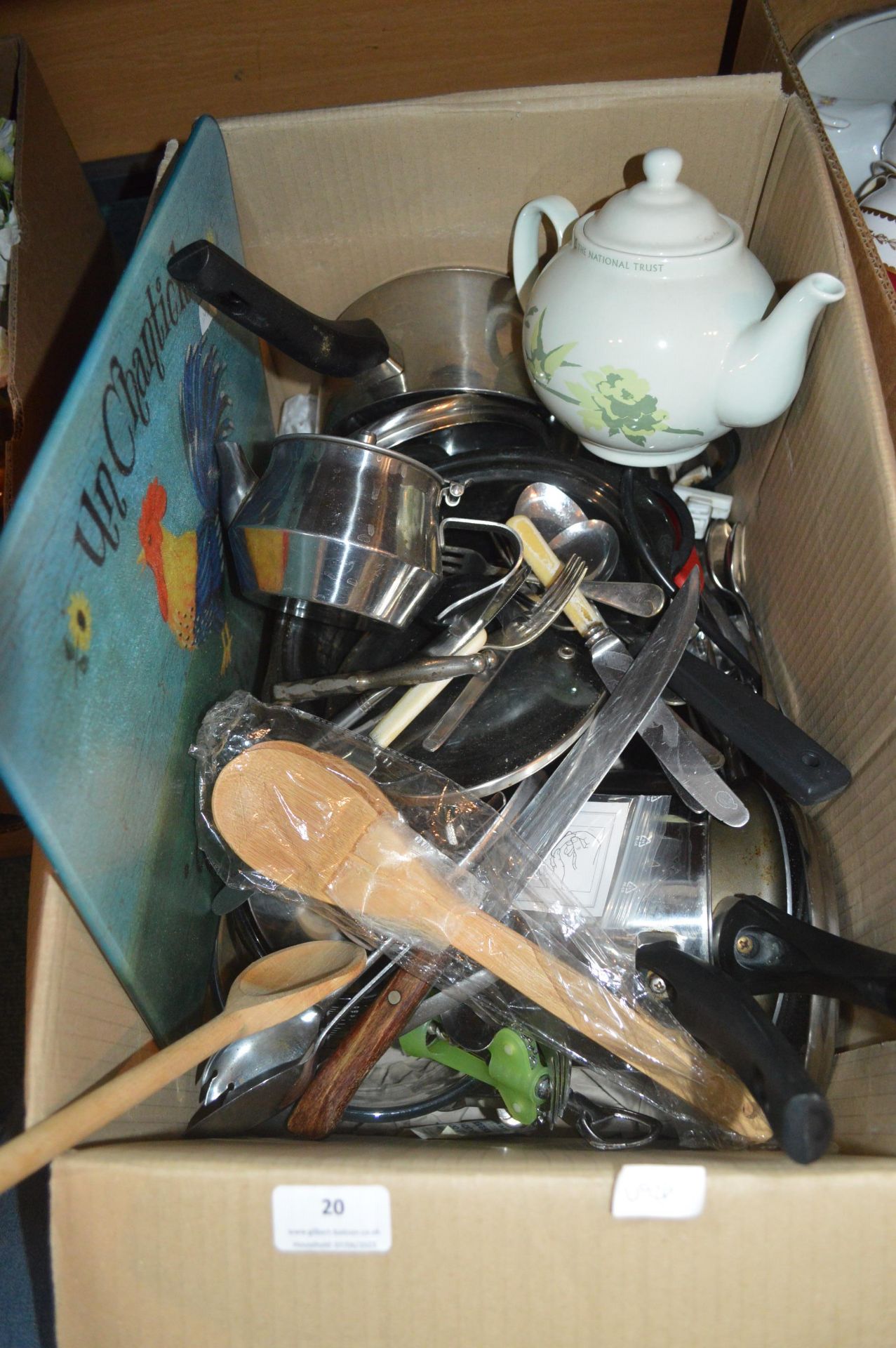 Assorted Kitchenware, Pans, Cutlery, etc.