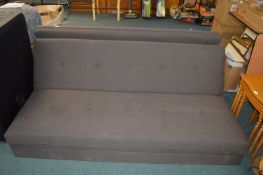 Grey Drop Back Sofa Bed with Storage (missing legs & bolts)