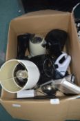 Electrical Items Including Lamps, Kettles, Sandwic
