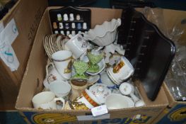 Decorative Pottery Tankards, Mugs, Plates, Thimble