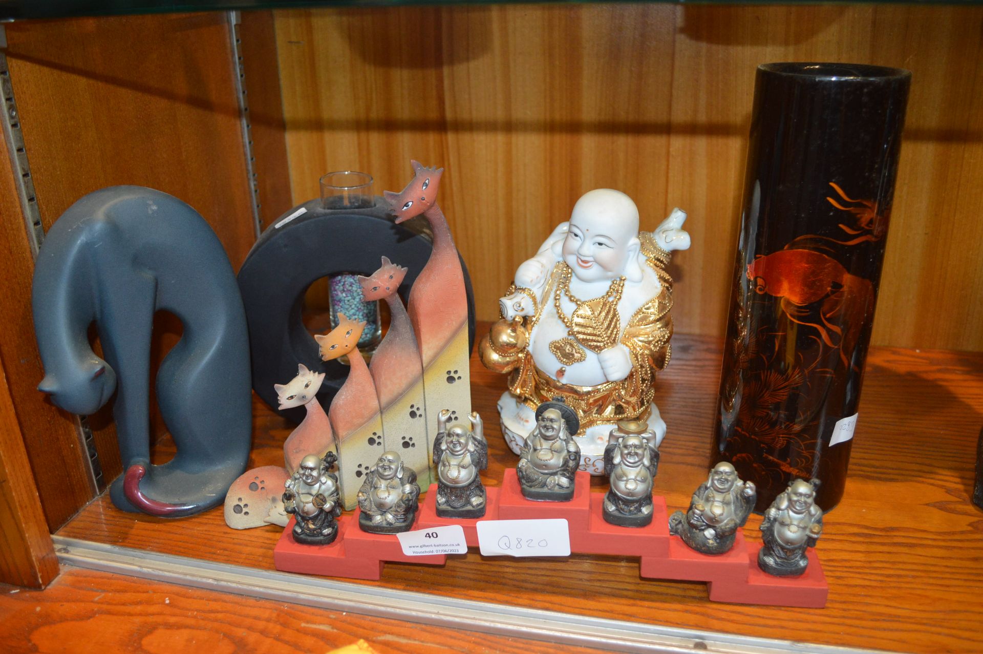 Ethnic Buddhas, Vases, and Cat Ornaments
