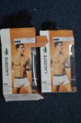 *Six Lacoste Gents Boxers (assorted sizes)