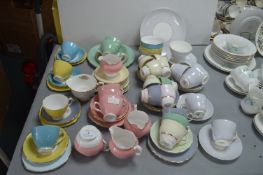 Vintage Part Tea Sets Including Wedgwood, Colcloug