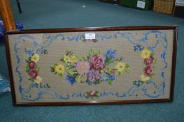 Vintage Framed Floral Tapestry