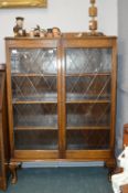 1930's Oak Glazed Bookcase