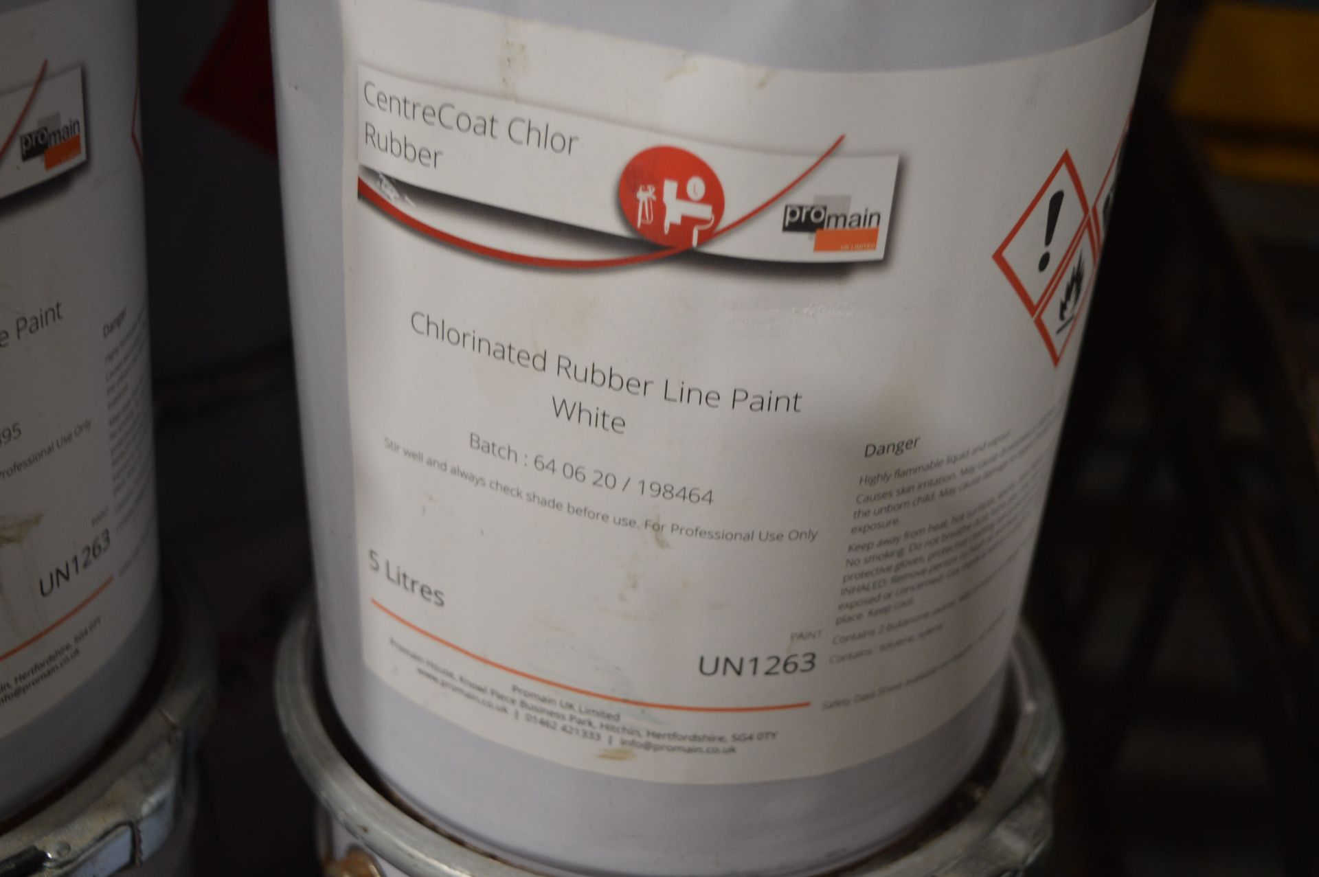 *6x 5L of Chlorinated Rubber Lined Paint (white)
