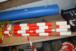 *Set of Seven Red & White Barriers