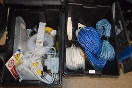 *Two Boxes of Cables, Ropes, Extensions, etc.