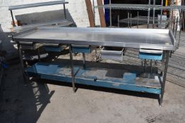 *Stainless Steel Preparation Table with Four Drawe