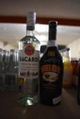 *Bacardi White Rum 700ml and Baileys Irish Cream 7