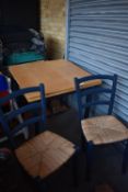 *Extending Table with Two Chairs