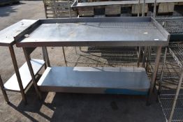 *Stainless Steel Preparation Table 150x65cm x 86cm