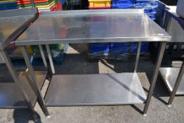 *Stainless Steel Preparation Table 110x25.5cm x 90