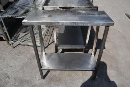 *Stainless Steel Preparation Table 84x30.5cm x 90c