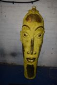 *African Terracotta Head Finished Yellow and Gold