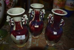 *Three Oriental Vases