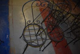 *Pair of Wrought Iron Bistro Chairs
