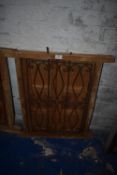 *Moroccan Wrought Iron Panel with Shutters and Wood Surround 50x69cm