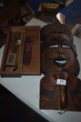 *African Carved Mask and a Trinket Box