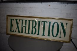 *Framed “Exhibition” Sign
