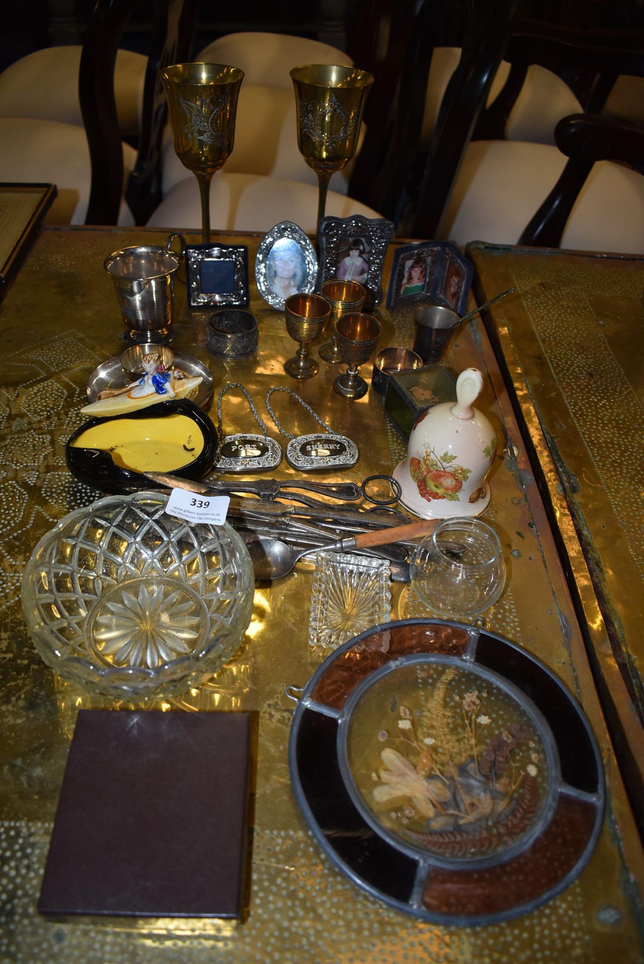 *Decanter Labels, Brass Goblets, Photo Frames, Grape Scissors, Fruit Knives, etc.