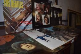 *Collection of Five Beatles Records Including Please Please, Let It Be, Abby Road, etc.