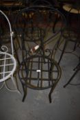 *Black Painted Wrought Iron Bistro Chair