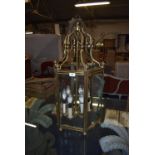 *Brass & Glass Hexagonal Lantern