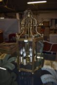 *Brass & Glass Hexagonal Lantern