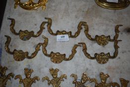 *Three Pairs of Brass Riven Handles