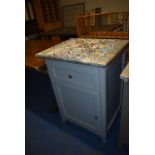 *Moroccan Tile Topped Washstand Cupboard