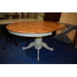 *Extending Beech Dining Table on Painted Base