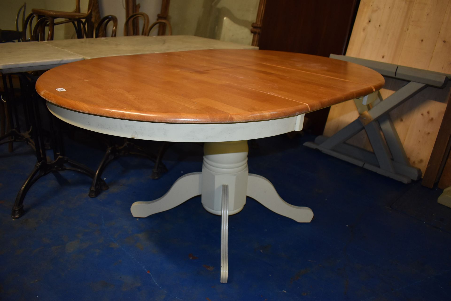 *Extending Beech Dining Table on Painted Base