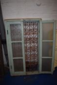 *Moroccan Glazed Window with Wrought Iron Grill 77x135cm
