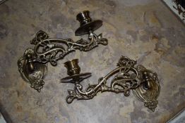 *Pair of Brass Wall Sconces
