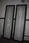 *Two Framed “Exhibition” Signs