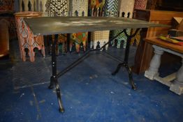 *Cast Iron Table Base with Painted Black Top
