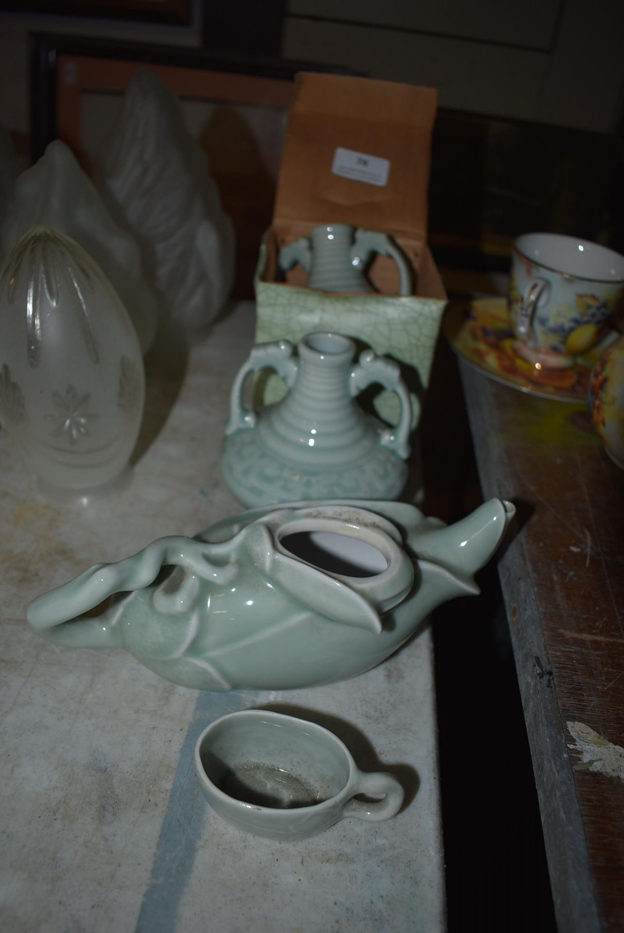 *Assorted Oriental Jade Coloured Pottery