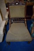 *Edwardian Nursing Chair with Upholstered Seat and Back