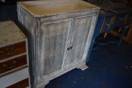 *Shabby Chic Style Cabinet with Bergere Doors
