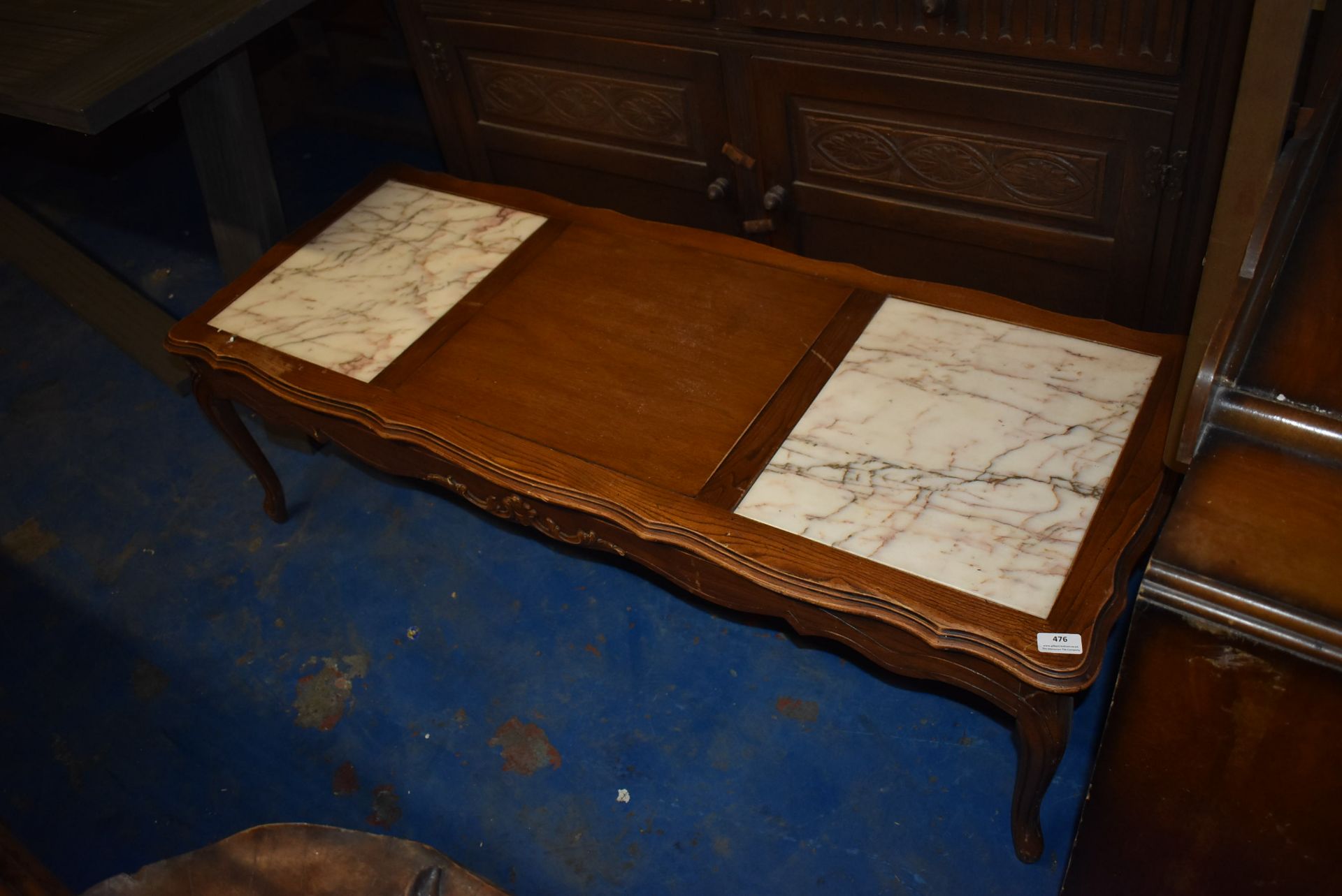 *Oak Occasional Table with Scalloped Edge