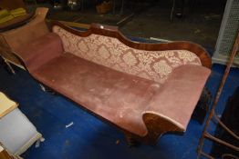 *Period French Style Sofa on Turned Legs Upholstered in Pink Dralon