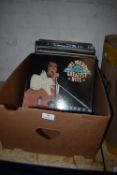 *Box of 12” LP Records Including Elvis Presley etc.
