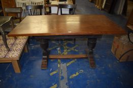 *Carved Oak Table Base with Pine Top